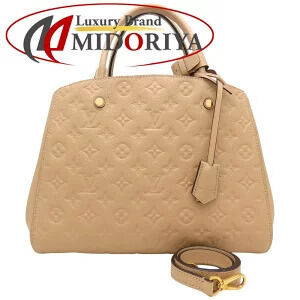 LOUIS VUITTON Monogram Empreinte Montaigne Handbag Dune